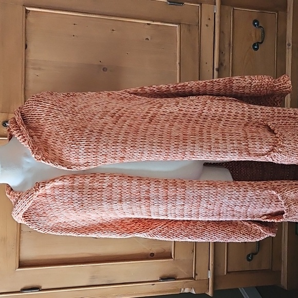 Free People Crofter Cardigan Orange Size L - Picture 10 of 12